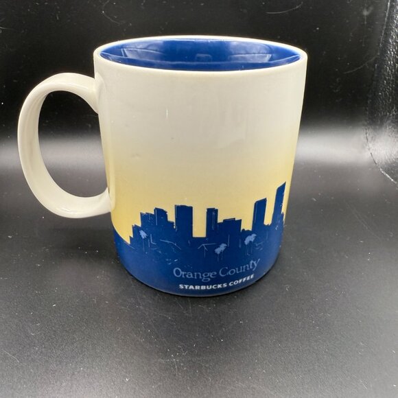 Starbucks Orange County Collector Series Mug 16 Oz 2009 Skyline & Surfer Design - Picture 2 of 6